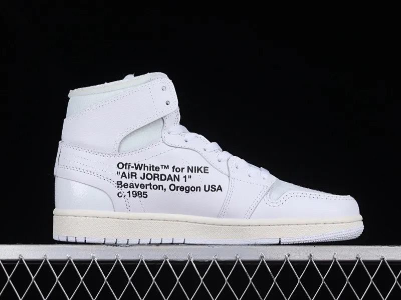 All categories Air Jordan Jordan series basketball shoes Air Jordan 1 High L version Off White x Air Jordan OW AJ1 Joe 1 joint all-white high-top basketball shoes AQ0818-100